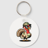 Camo Turkey Day Hunting Fall Thanksgiving  キーホルダー (正面)