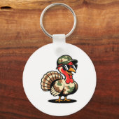 Camo Turkey Day Hunting Fall Thanksgiving  キーホルダー (正面)