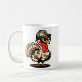 Camo Turkey Day Hunting Fall Thanksgiving  コーヒーマグカップ (左)