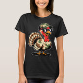Camo Turkey Day Hunting Fall Thanksgiving Tシャツ (正面)