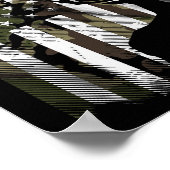 Camo Us Flag Deer Elk Buck Camoflage Hunting Hunte ポスター (角)