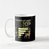 Camo Usa Flag Hunter Reasons Why I Missed The Deer コーヒーマグカップ (左)