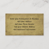 Camoflageのグランジな大金の名刺 名刺 (裏面)