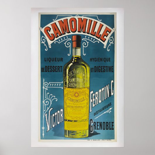 Camomille Liqueur de Dessert Victor Ferotin & Cie ポスター (正面)