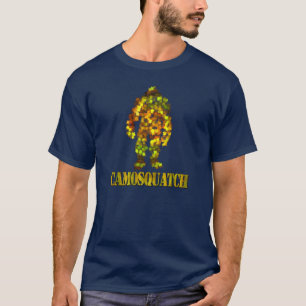 CamoSquatch:ボボはBigfootを見つけない Tシャツ