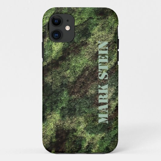 Camouflageテクスチャをパーソナライズ Case-Mate iPhoneケース (裏面)