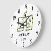 Camouflageビデオゲームコントローラの準備完了ゲーマー ラージ壁時計 (傾斜)