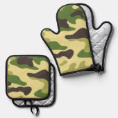 Camouflage 鍋つかみ&鍋敷きセット (正面/裏面)