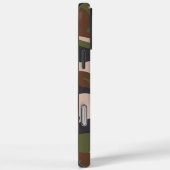 Camouflage Army Monogram Brown Green Case-Mate iPhoneケース (裏面 / 右)