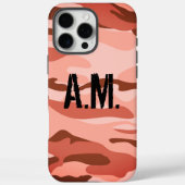 Camouflage Army Monogram iPhone Case-Orange-Brown Case-Mate iPhoneケース (裏面)