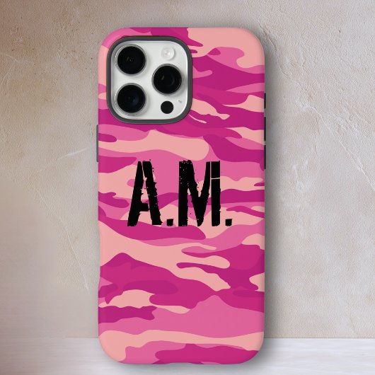 Camouflage Army Monogram Pink Case-Mate iPhoneケース
