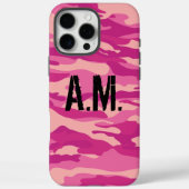 Camouflage Army Monogram Pink Case-Mate iPhoneケース (裏面)