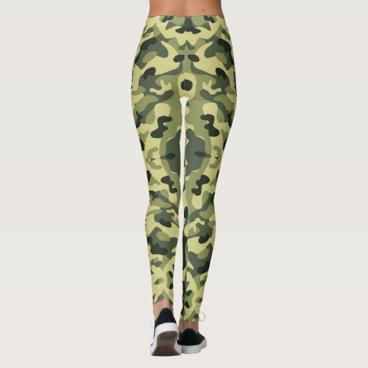 Camouflage Army - Power Yoga Leggings レギンス (裏面)