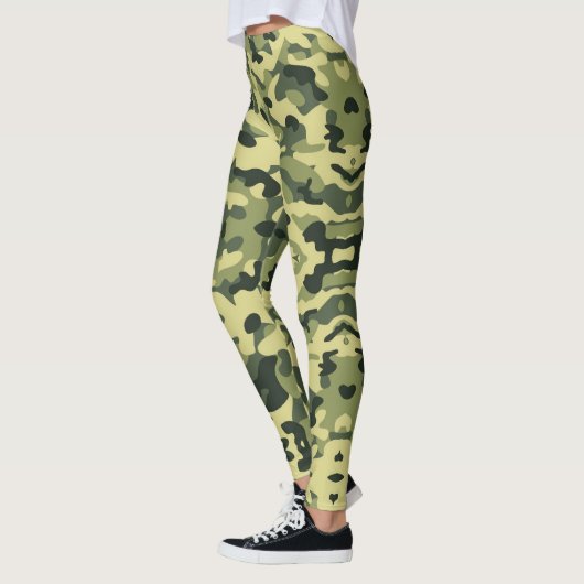 Camouflage Army - Power Yoga Leggings レギンス (左)