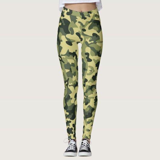 Camouflage Army - Power Yoga Leggings レギンス (正面)