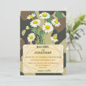 Camouflage & Chamomile Wedding Invitation 招待状 (スタンド正面)