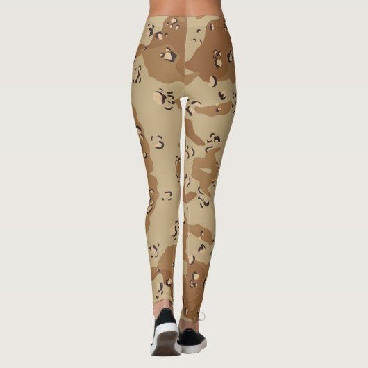 Camouflage Desert Army - Power Yoga Leggings レギンス (裏面)