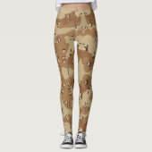 Camouflage Desert Army - Power Yoga Leggings レギンス (正面)
