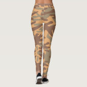 Camouflage Desert Army - Power Yoga Leggings レギンス (裏面)