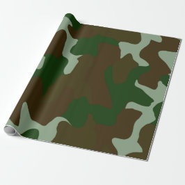 Camouflage Green and Brown Wrapping Paper ラッピングペーパー