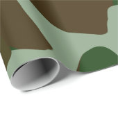 Camouflage Green and Brown Wrapping Paper ラッピングペーパー (ロールコーナー)