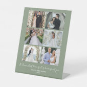 Camouflage Green Custom 6 Photo Valentine 台座サイン (正面)