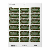 Camouflage Green & Dark Brown Return Address Label ラベル (フルシート)