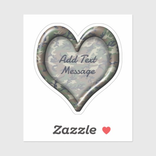 Camouflage Heart シール (シート)
