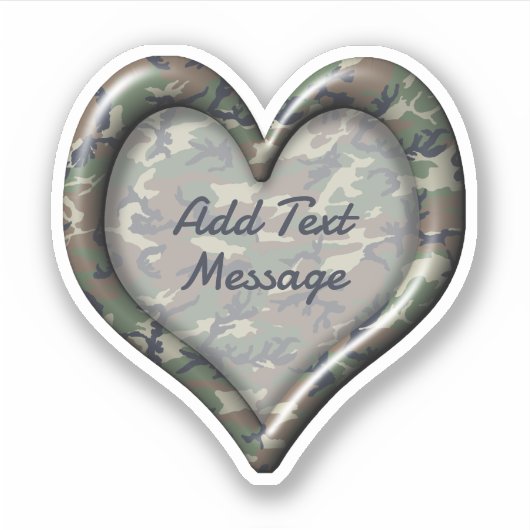 Camouflage Heart シール (正面)