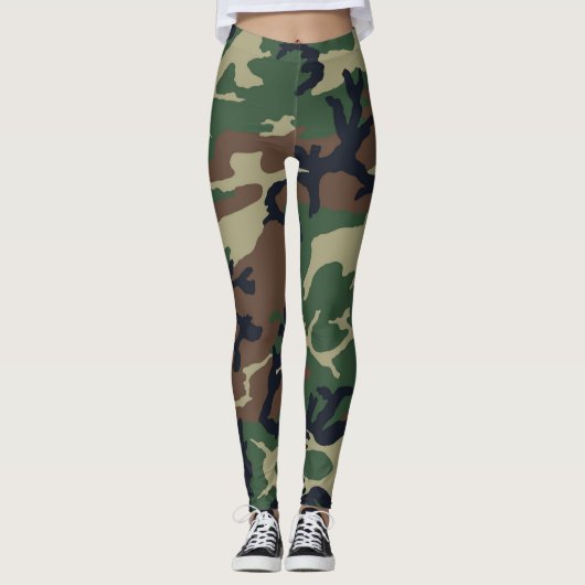 Camouflage Jah Army - Power Yoga Leggings レギンス (正面)