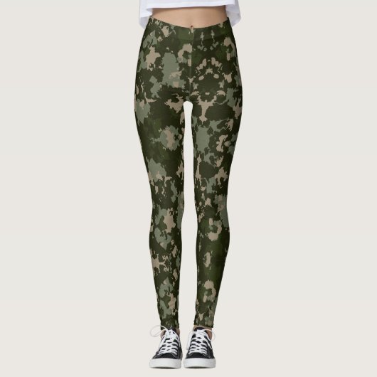 Camouflage Jah Army - Power Yoga Leggings レギンス (正面)