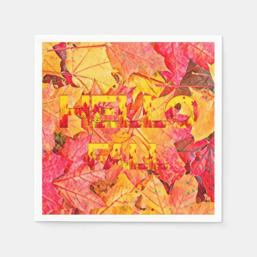 Camouflage Leaves スタンダードカクテルナプキン (正面)