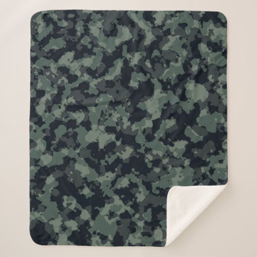 Camouflage military texture シェルパブランケット (正面)