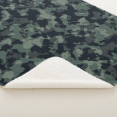 Camouflage military texture シェルパブランケット (3/4)