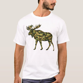 Camouflage Moose Tシャツ