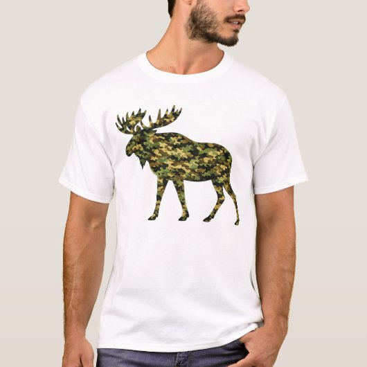 Camouflage Moose Tシャツ (正面)