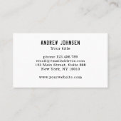 Camouflage Muster Blau Grau 名刺 (裏面)