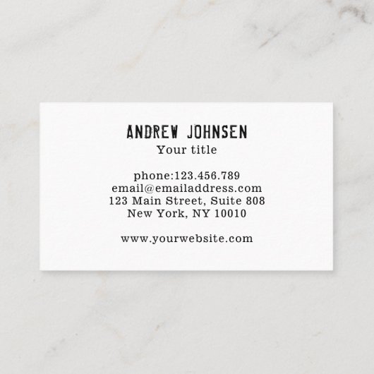 Camouflage Muster Blau Grau 名刺 (裏面)