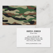 Camouflage Muster Braun  Grün 名刺 (正面/裏面)