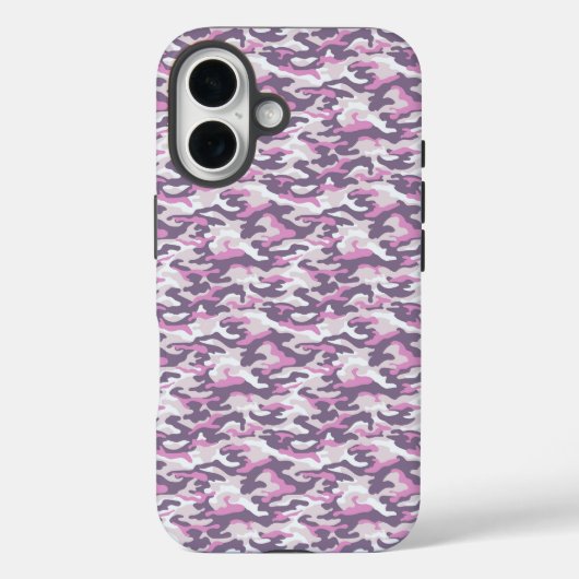 Camouflage Pattern in double Gray and Pink Case-Mate iPhoneケース (裏面)