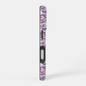 Camouflage Pattern in double Gray and Pink iPhone 16ケース (右側面)