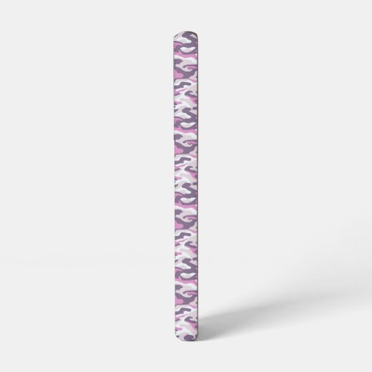 Camouflage Pattern in double Gray and Pink Samsung Galaxyケース (左側面)
