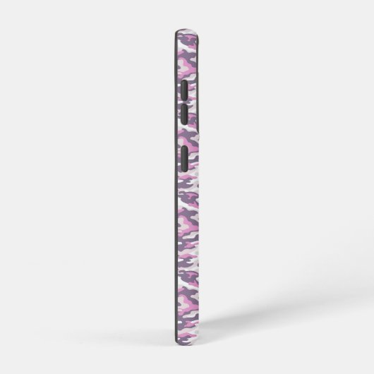 Camouflage Pattern in double Gray and Pink Samsung Galaxyケース (右側面)