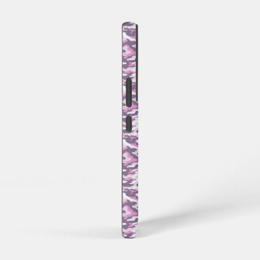 Camouflage Pattern in double Gray and Pink Samsung Galaxyケース (右側面)