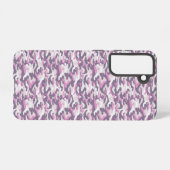 Camouflage Pattern in double Gray and Pink Samsung Galaxyケース (裏面横)
