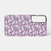 Camouflage Pattern in double Gray and Pink Samsung Galaxyケース (裏面横)