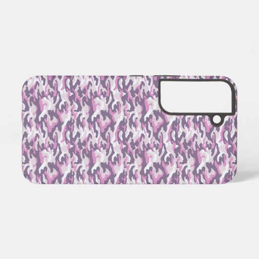 Camouflage Pattern in double Gray and Pink Samsung Galaxyケース (裏面横)