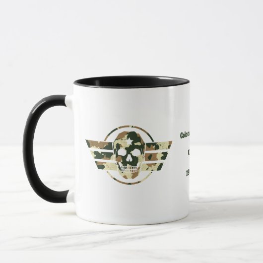 Camouflage Skull | Military Pride Veteran  Coffee マグカップ (左)