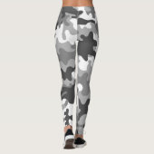 Camouflage Snow Army - Power Yoga Leggings レギンス (裏面)