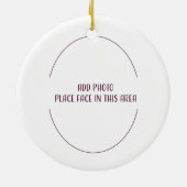 Camouflage Tree w/USA Flag Photo Christmas セラミックオーナメント (裏面)